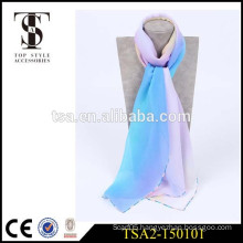 silk scarves wholesale vietnam market popular lightness high quality cheap price landscape georgette scarf